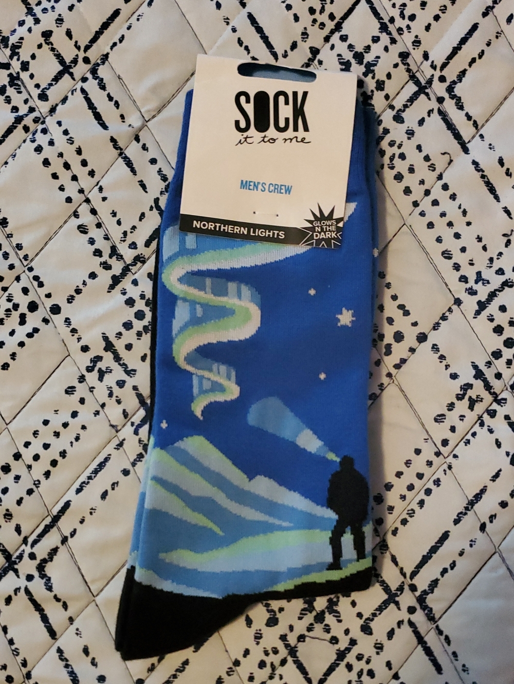 Aurora Northern Lights Glow-in-the-Dark Crew Socks